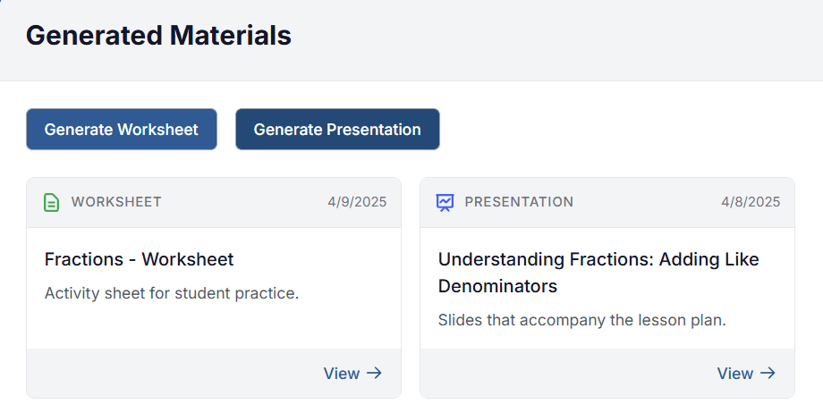 Lesson plan with matching worksheet and presentation